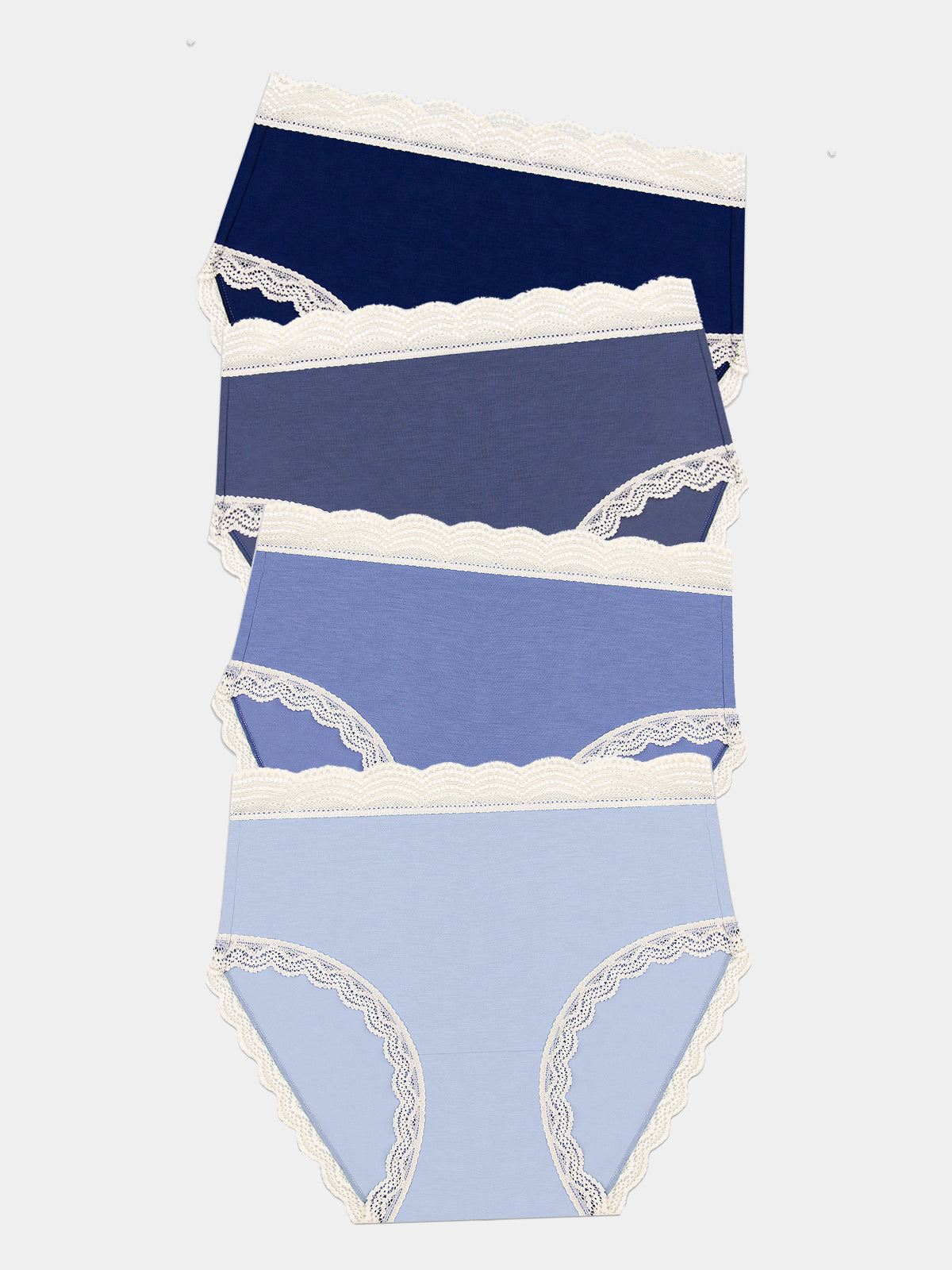 High Rise Brief Four Pack - Denim Blues Wholegood Inter-United Ltd