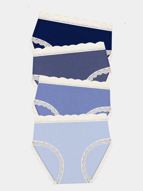 High Rise Brief Four Pack - Denim Blues Wholegood Inter-United Ltd