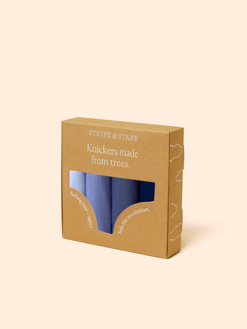 The Original Brief Four Pack - Denim Blues Wholegood Inter-United Ltd