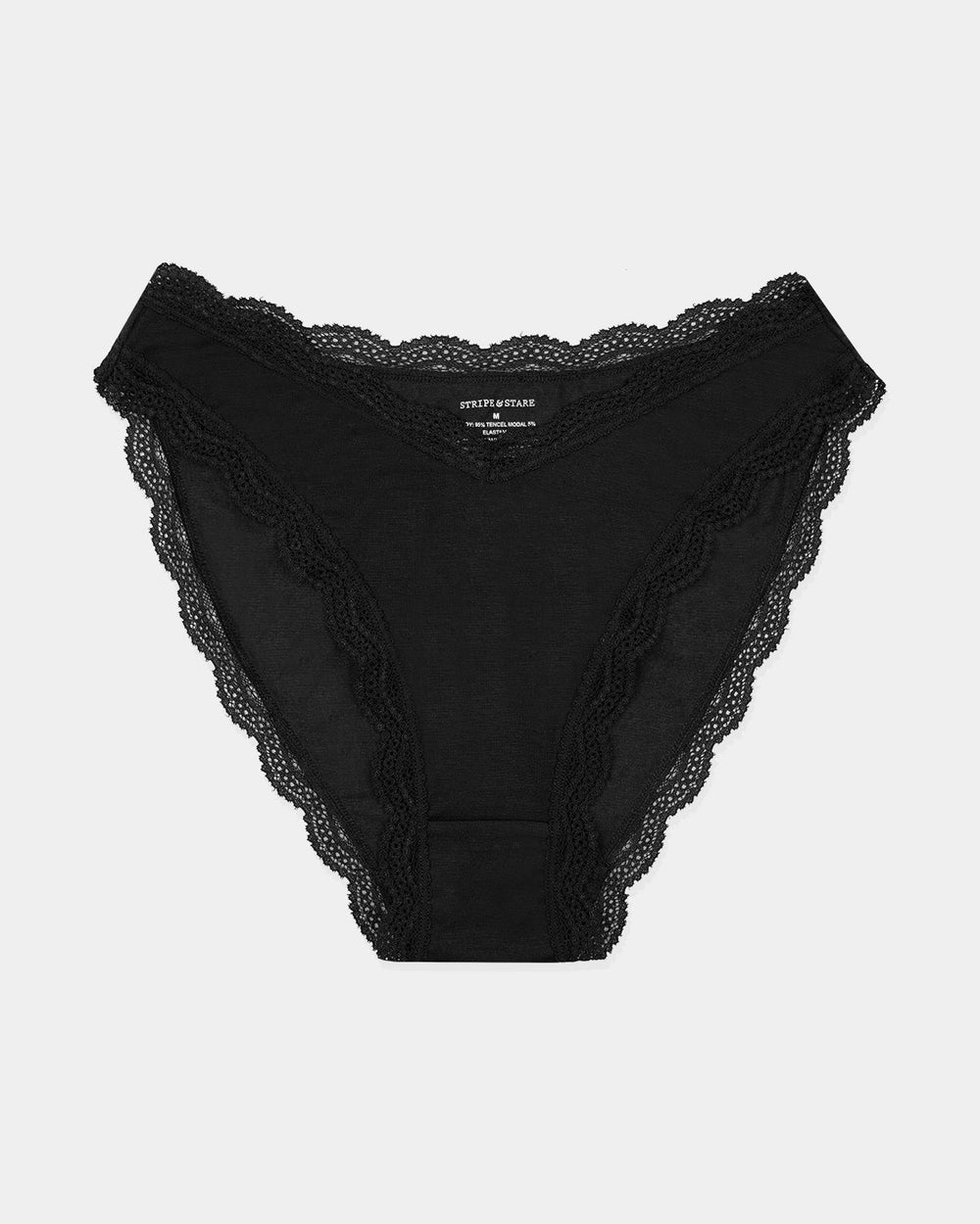 Dipped Tanga Brief - Black Stripe & Stare