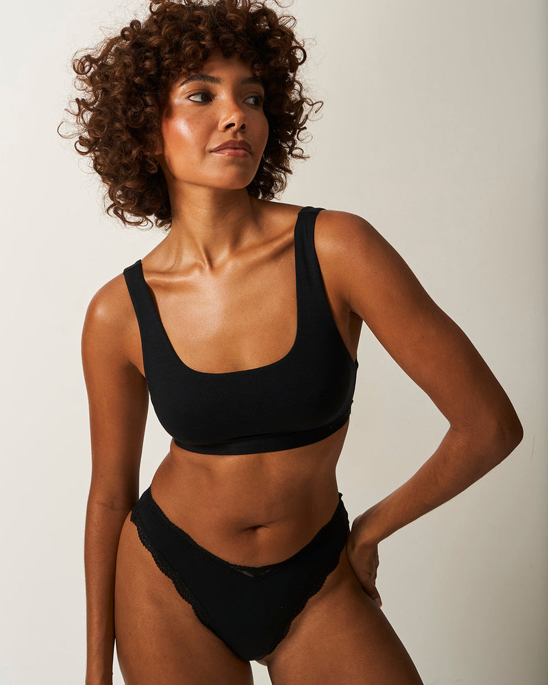 Dipped Tanga Brief - Black Charming Garment Enterprises Co