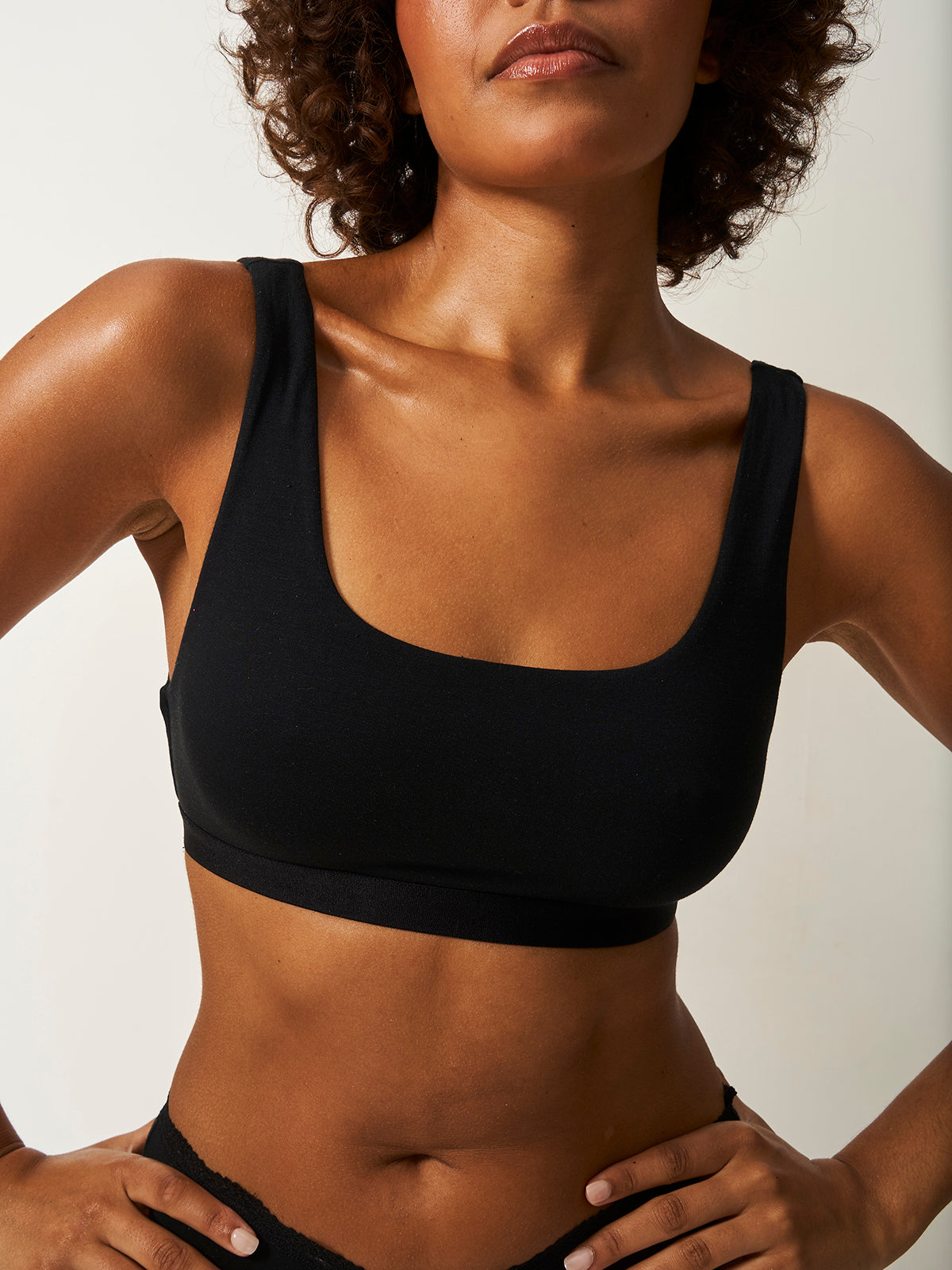 Soft Scoop Bra - Black Mintteks