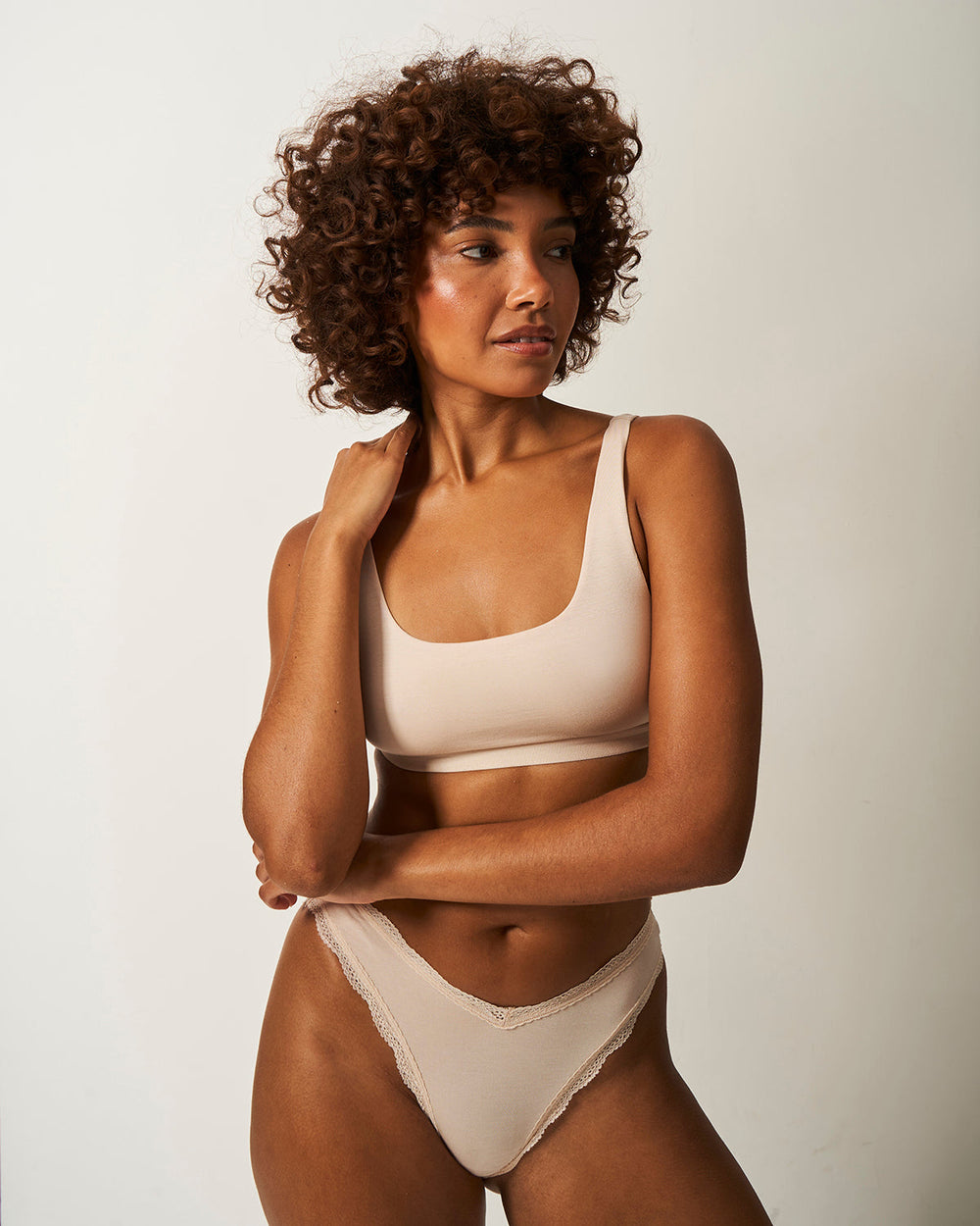 Dipped Tanga Brief - Sand Stripe & Stare