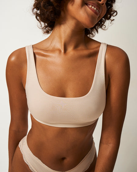 Soft Scoop Bra - Sand Mintteks