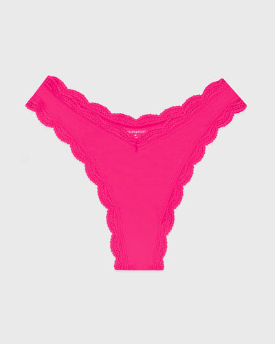 Dipped Thong - Raspberry Stripe & Stare