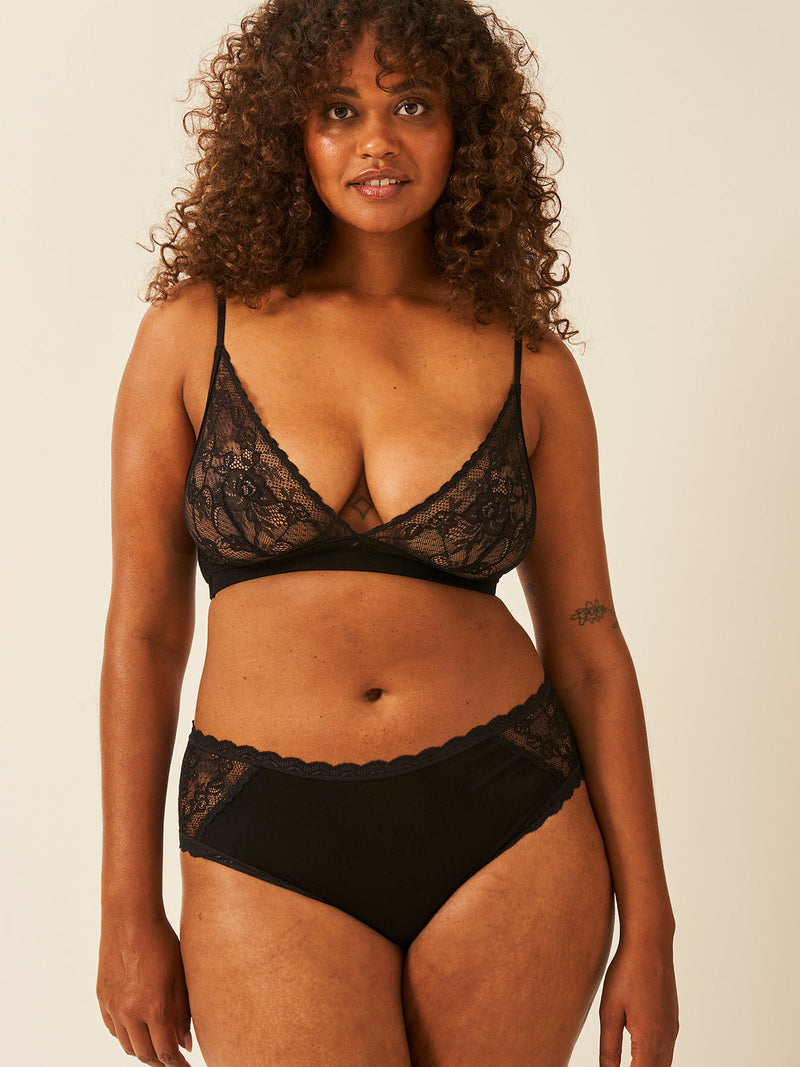 Eco Lace Triangle Bra - Black Hop Lun Limited