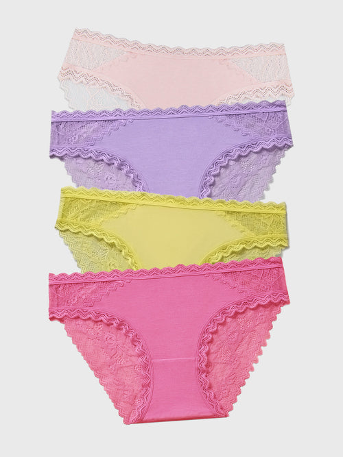 Eco Lace Original Brief Four Pack - Summer Brights