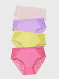 Eco Lace High Rise Brief Four Pack - Summer Brights