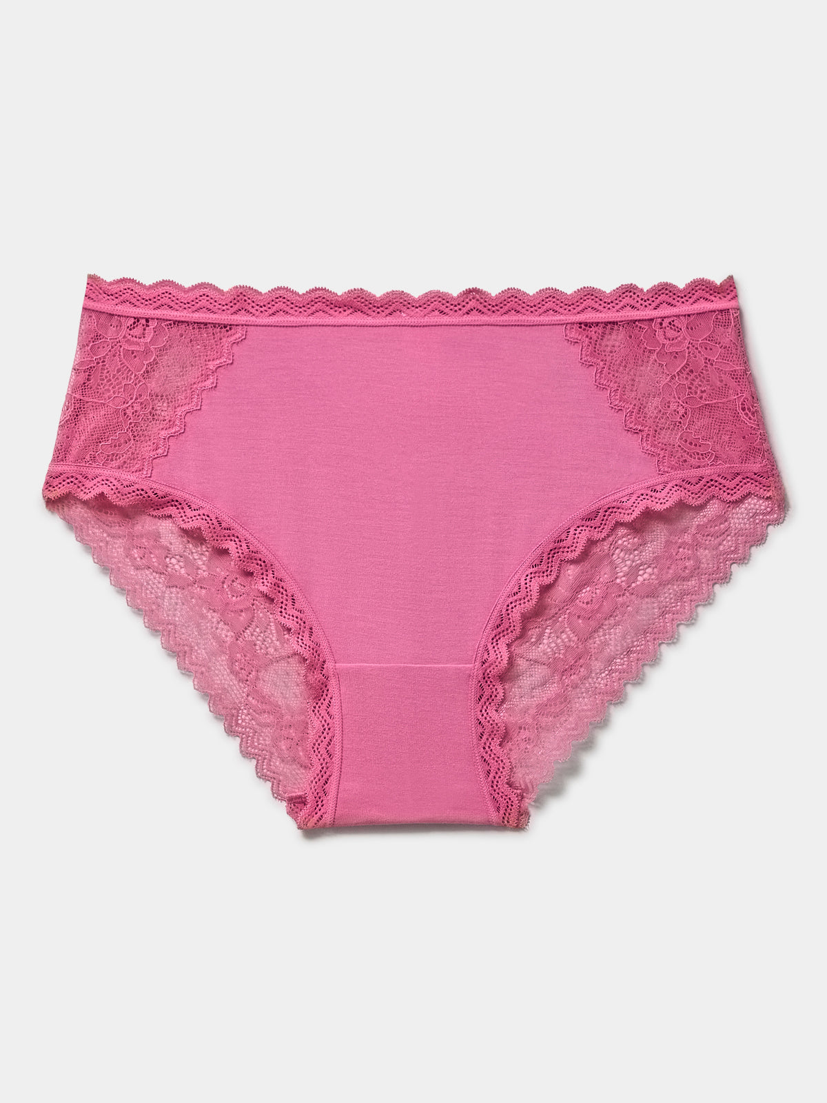 Eco Lace High Rise Brief - Pink Cosmos