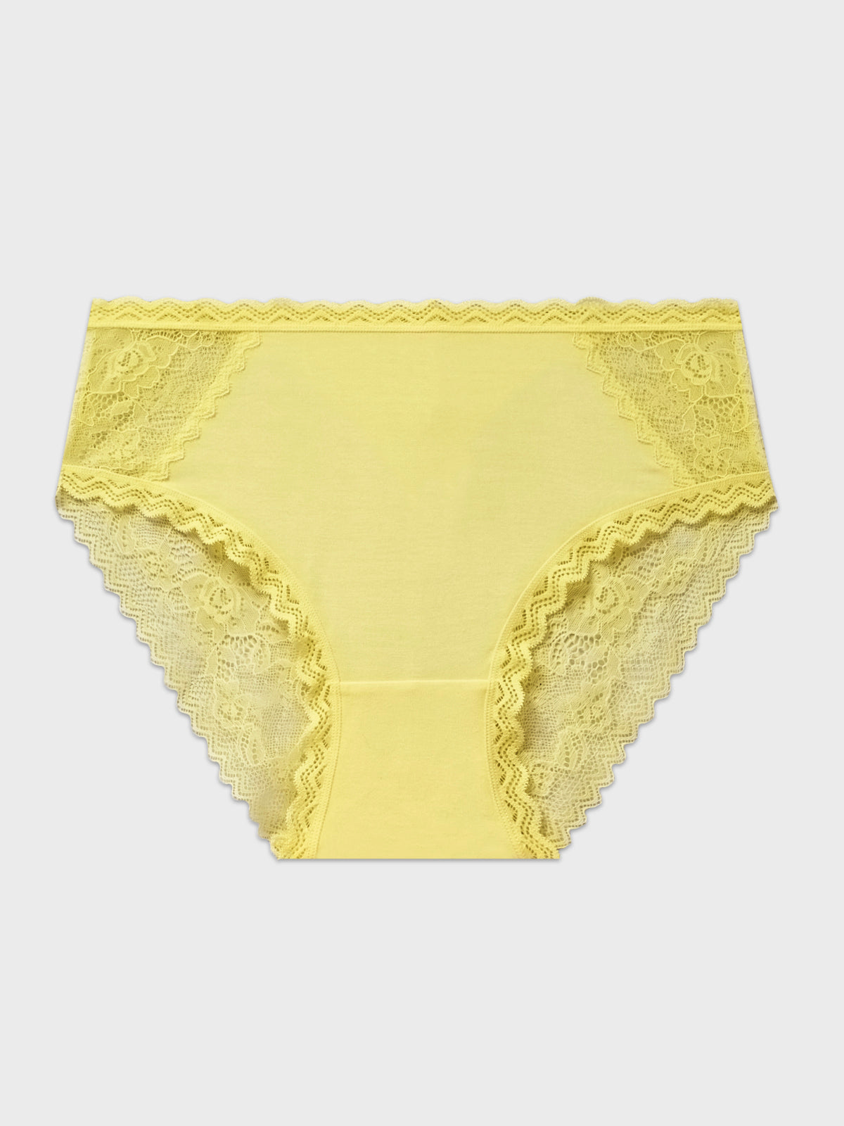 Eco Lace High Rise Brief - Lemon Zest
