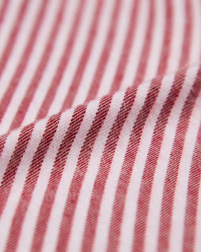 Soft Brushed Woven Pajama Top - Red Stripe Stripe & Stare