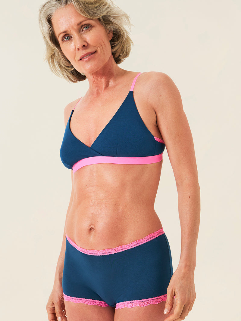 Hipster Brief - Midnight Neon Pink