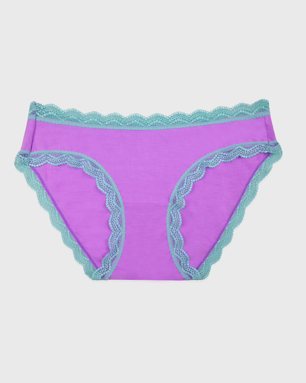 The Original Brief - Electric Neon Purple and Turquoise Stripe & Stare