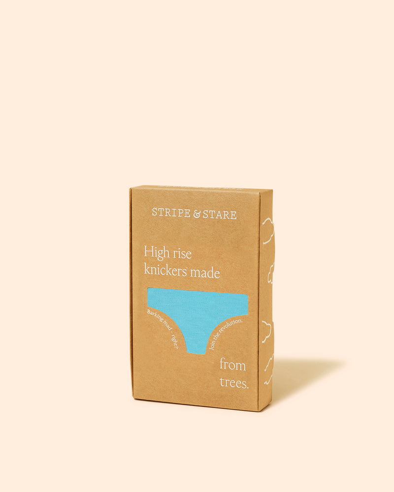 High Rise Brief - Electric Neon Turquoise and Pink Charming Garment Enterprises Co
