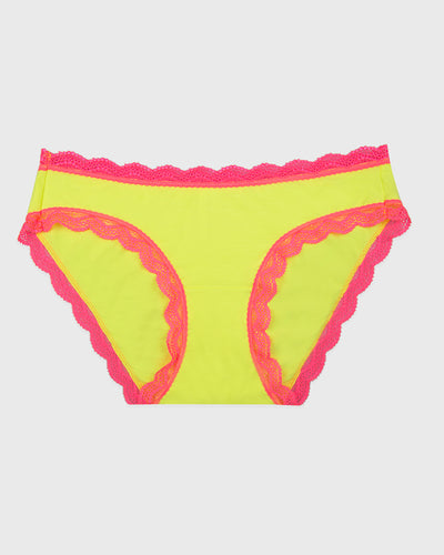 The Original Brief - Electric Neon Yellow and Pink Stripe & Stare