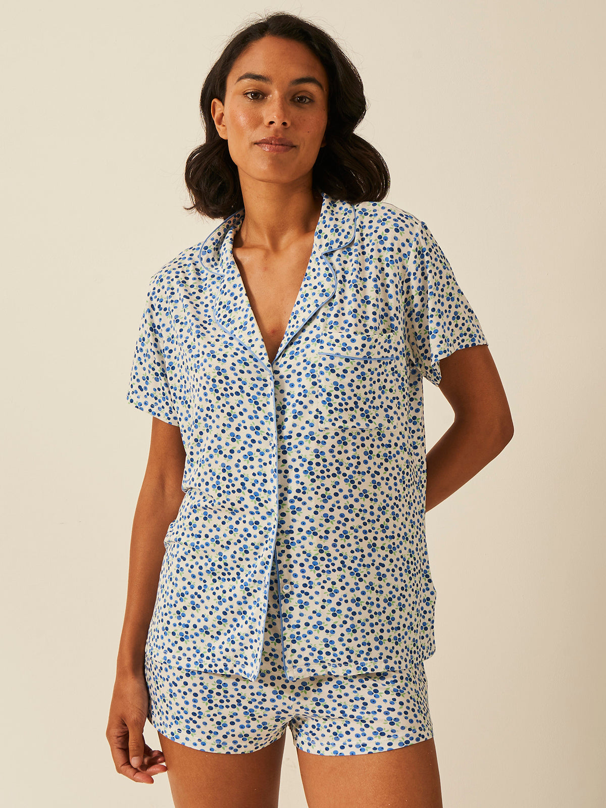 Emily English X S&S Short Pajama Set - Blueberry Charming Garment Enterprises Co