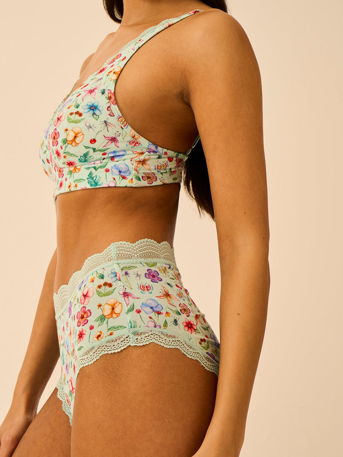 High Rise Brief Four Pack - Ethereal Wildflowers