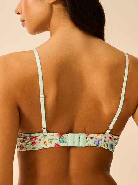 Lace Plunge Bra - Ethereal Wildflowers