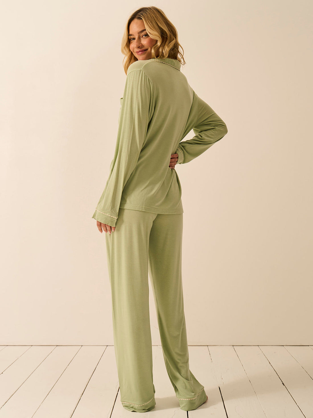 Long Pajama Set - Eucalyptus Pastels