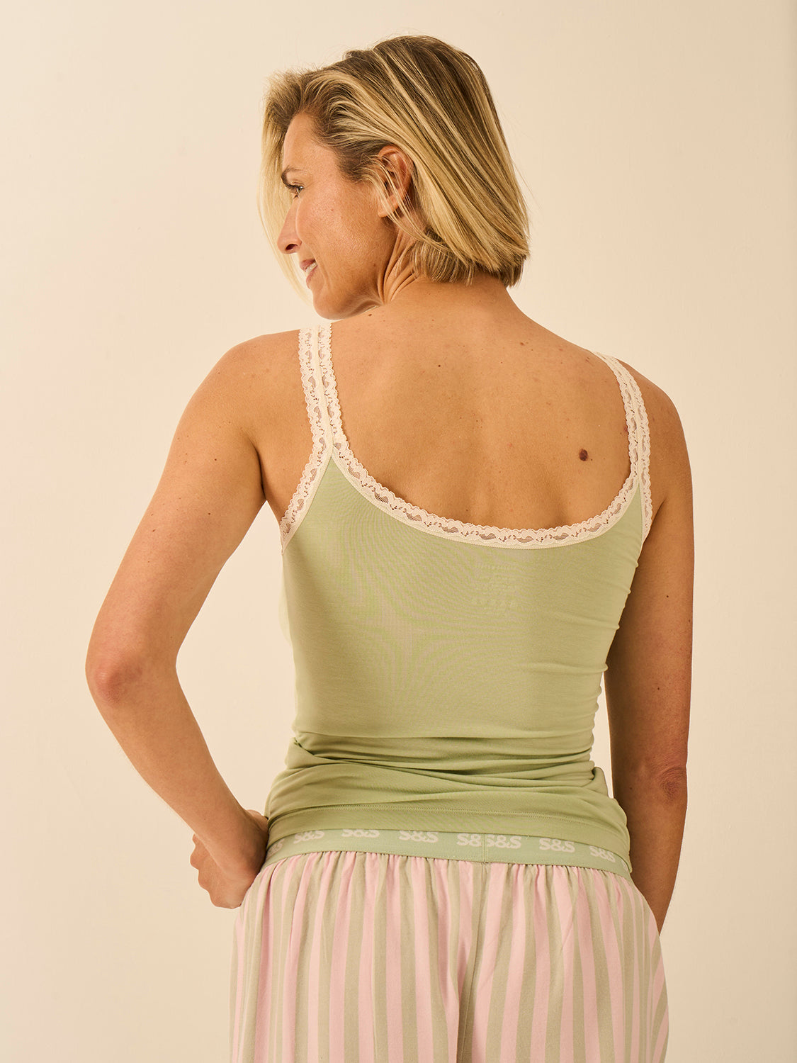 Lace Cami - Eucalyptus Pastels