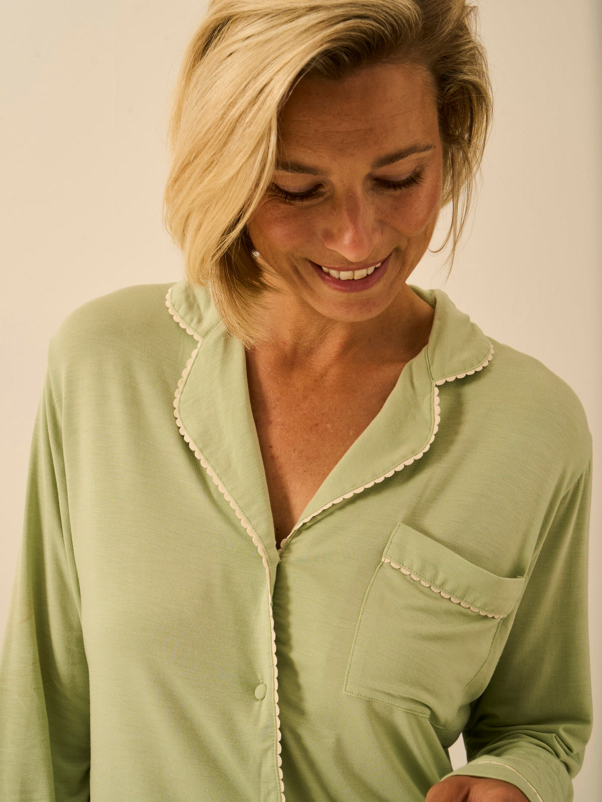 Long Pajama Set - Eucalyptus Pastels