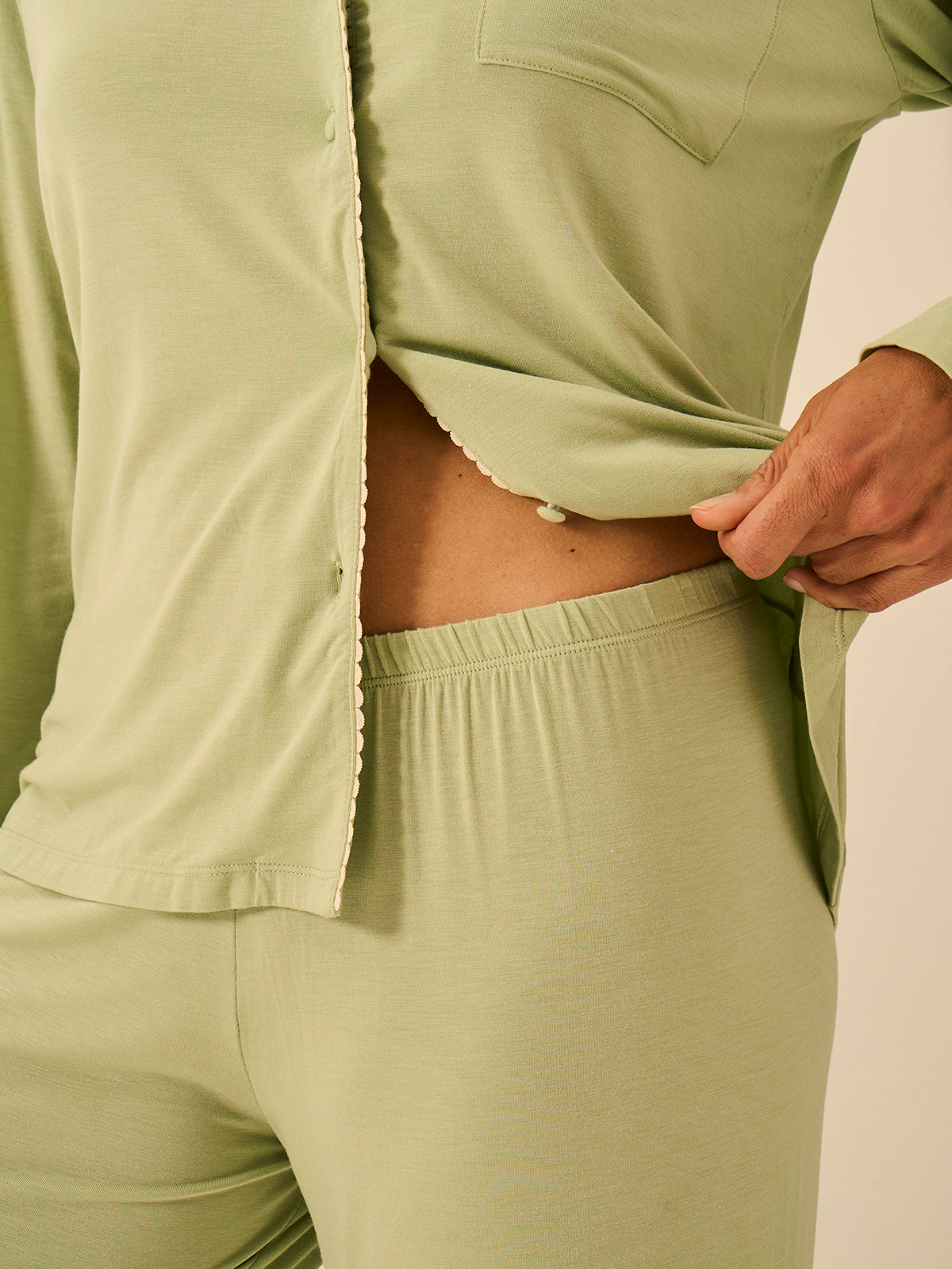 Long Pajama Set - Eucalyptus Pastels