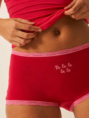 Hipster Brief - Falalala Embroidery