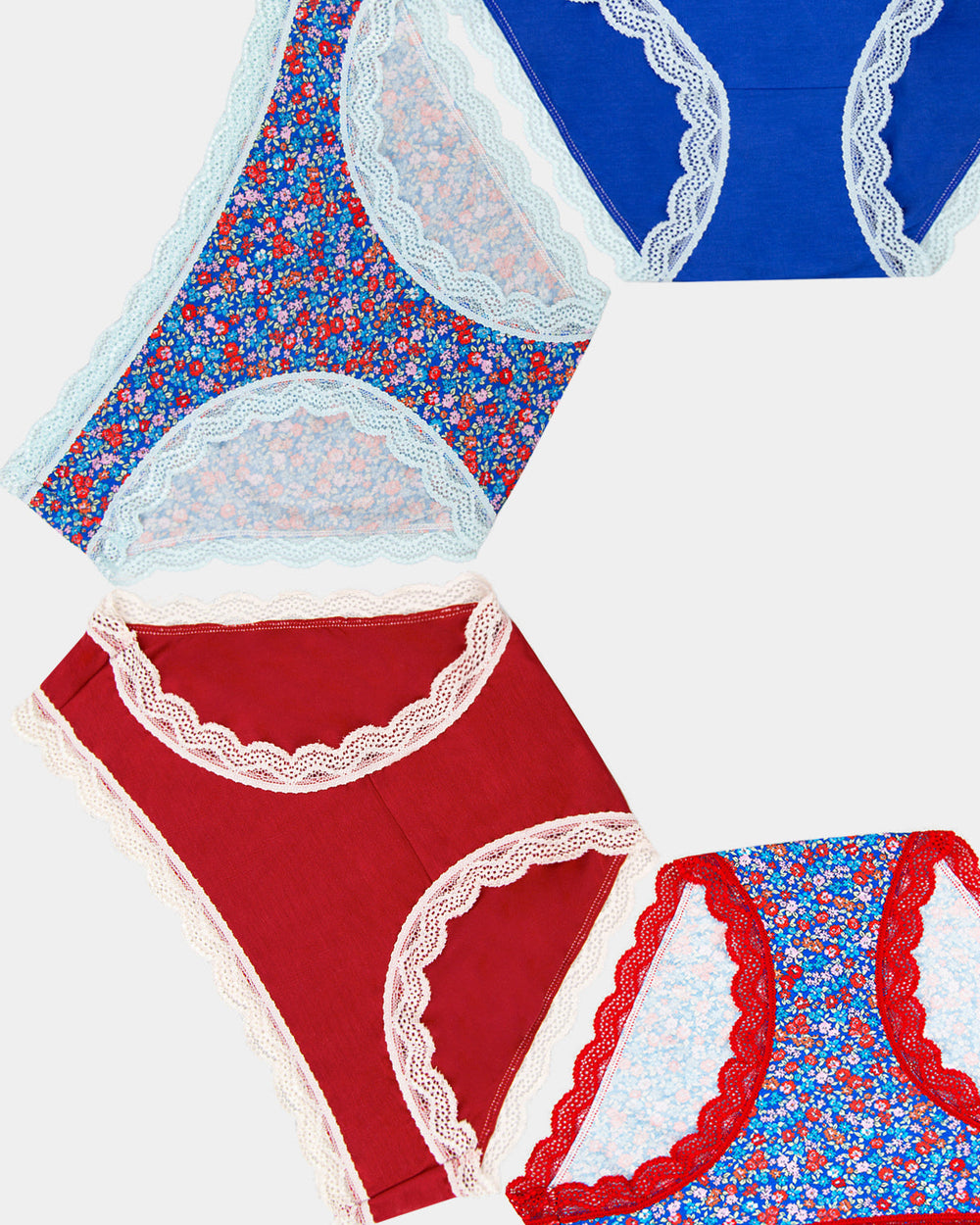 The Original Brief Four Pack - Floral Meadow Stripe & Stare