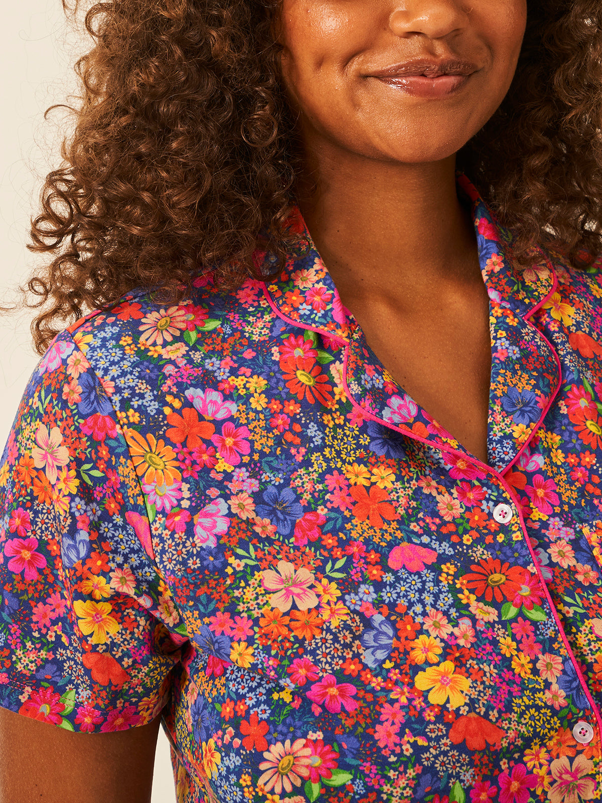 Short Pajama Set - Full Bloom Stripe & Stare