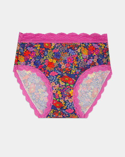 High Rise Brief - Full Bloom Stripe & Stare