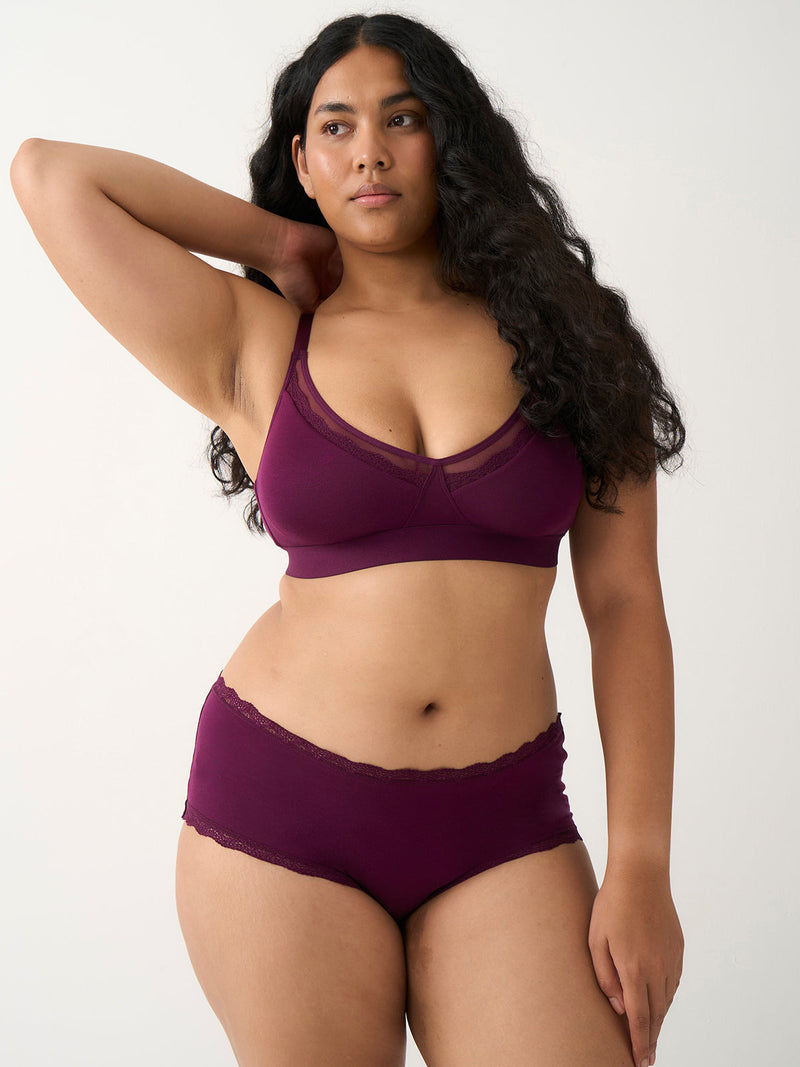 Shortie Brief - Black Cherry