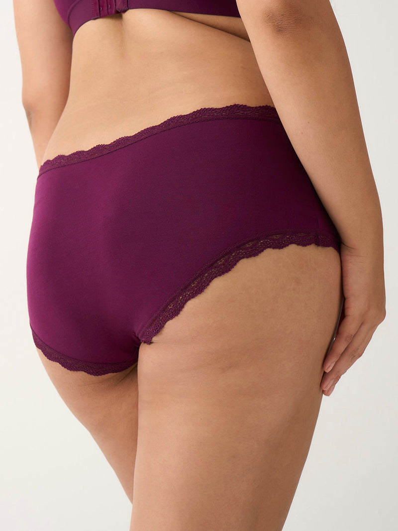 Shortie Brief - Black Cherry