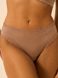 Mid Rise High Leg Brief - Latte