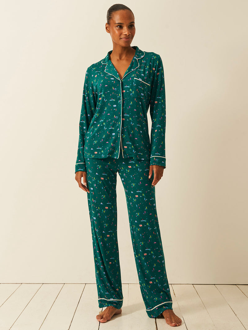 Long Pajama Set - Gone Skiing