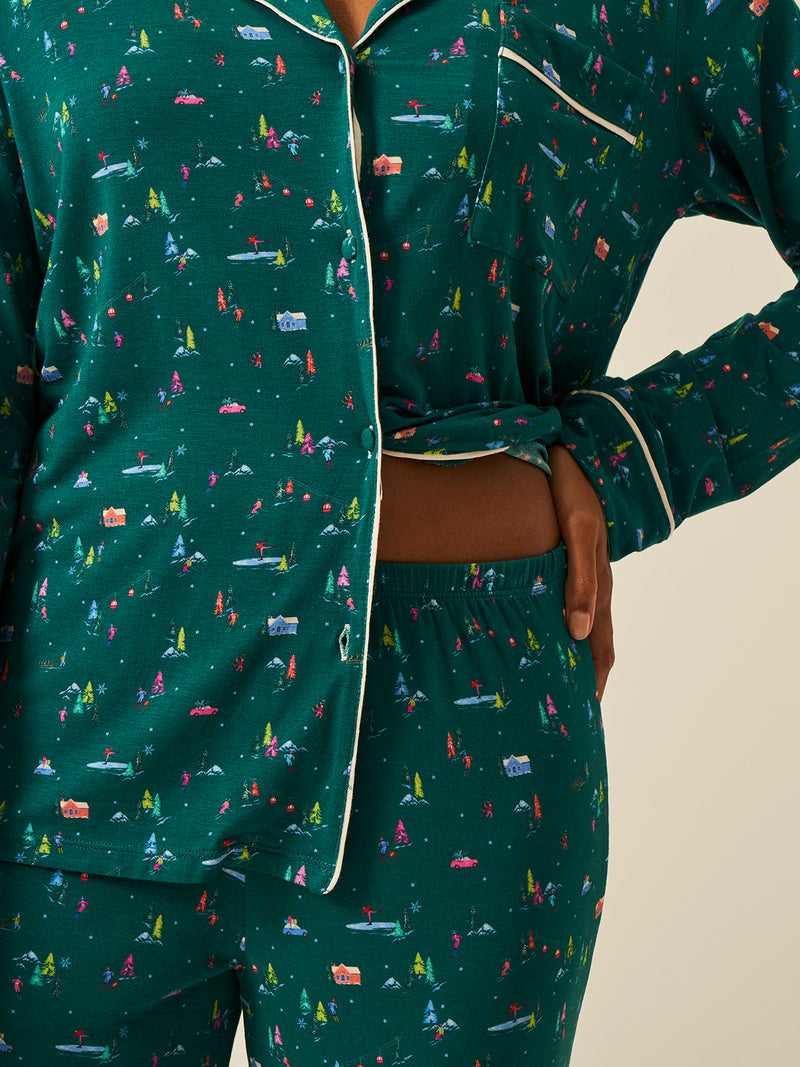 Long Pajama Set - Gone Skiing