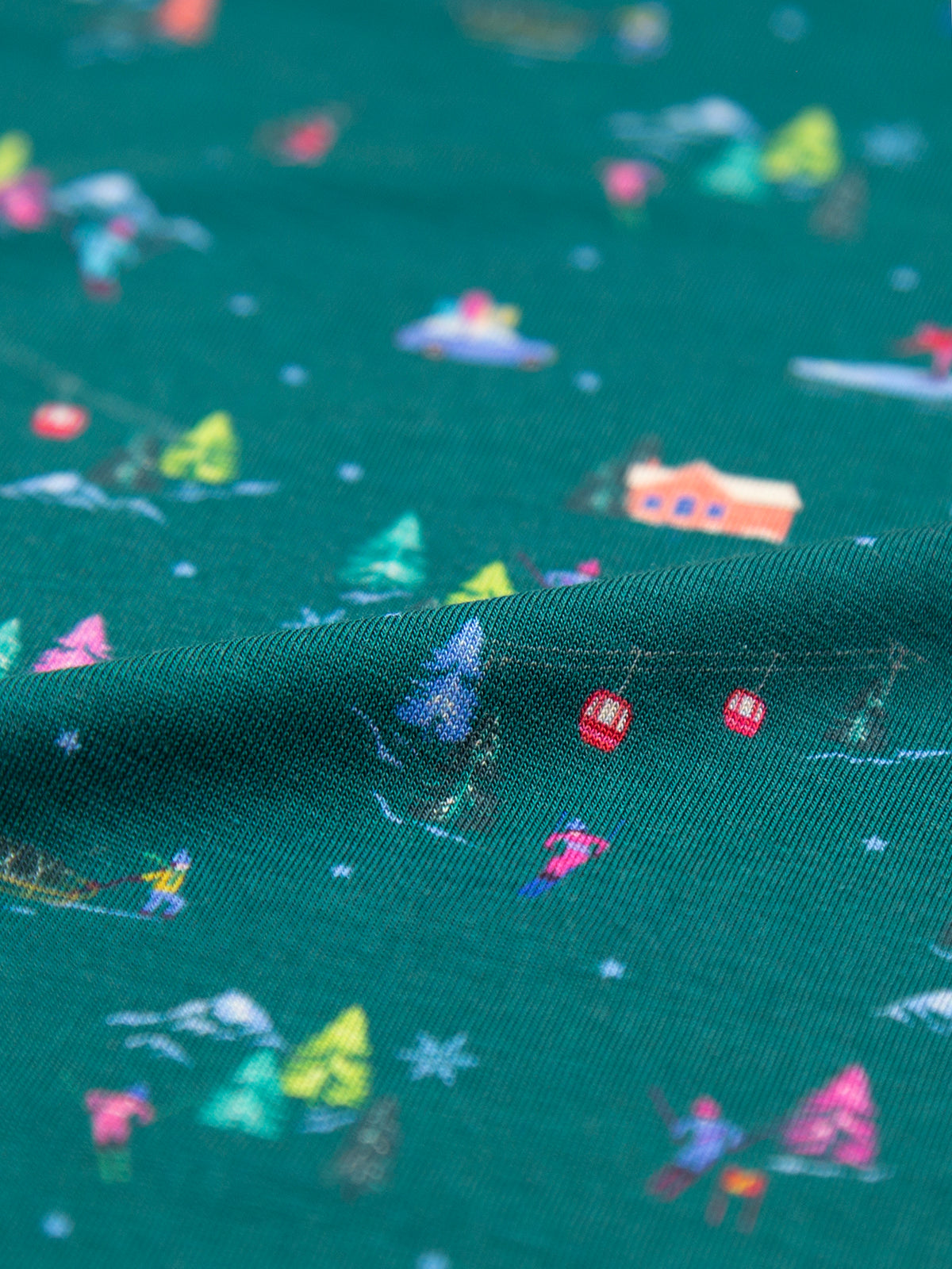 Long Pajama Set - Gone Skiing