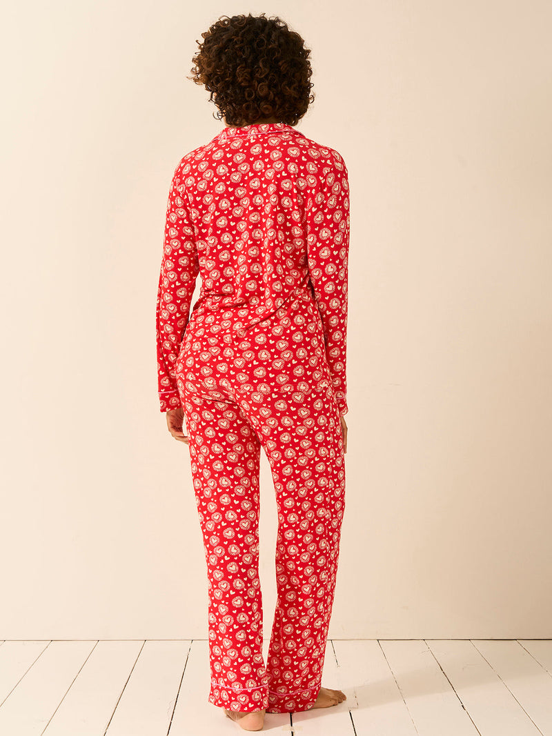 Long Pajama Set - Hearts on Fire