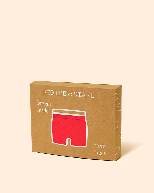 Men's Boxer - Hibiscus Stripe & Stare