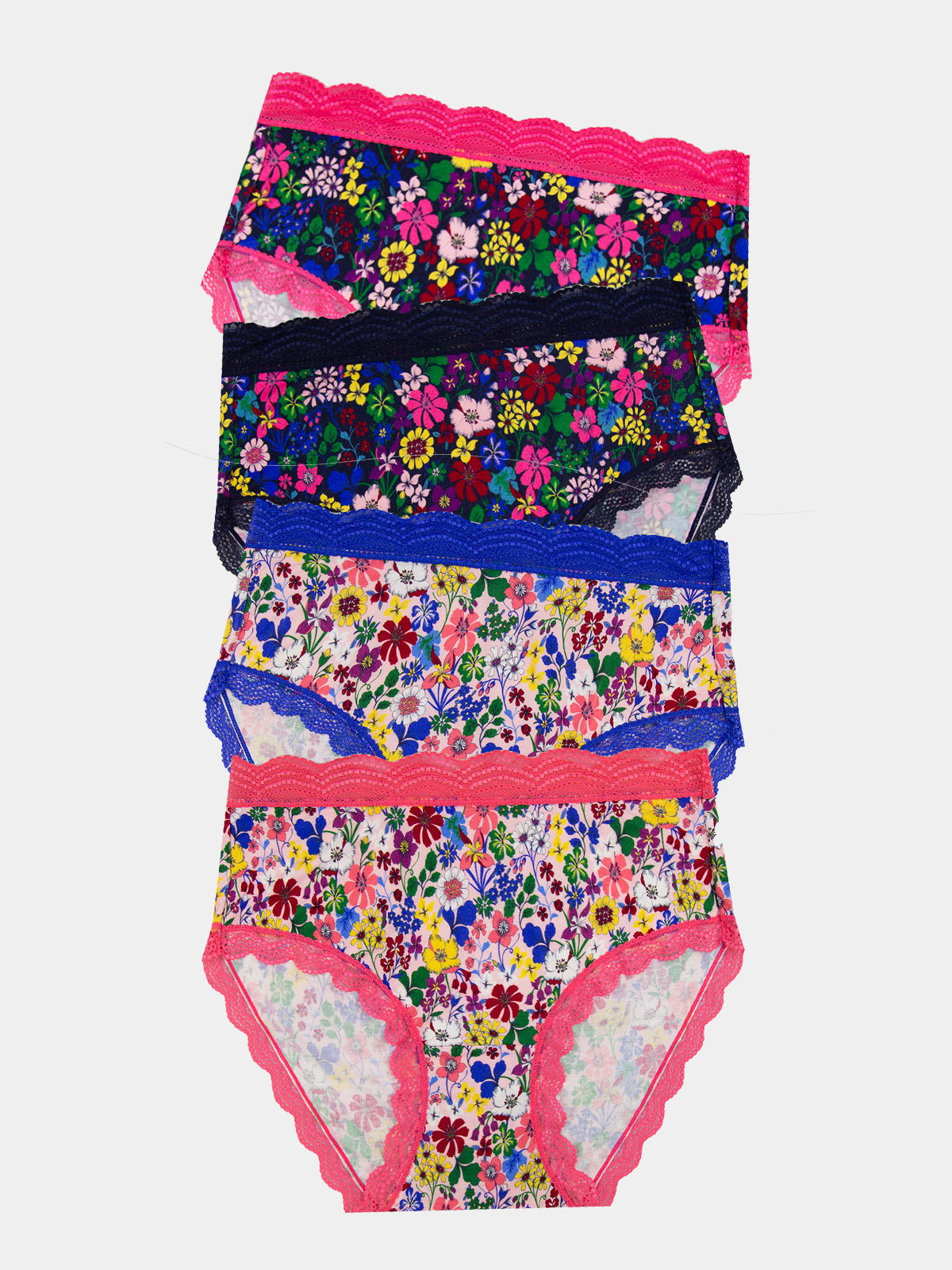 High Rise Brief Four Pack - Boden x S&S Floral