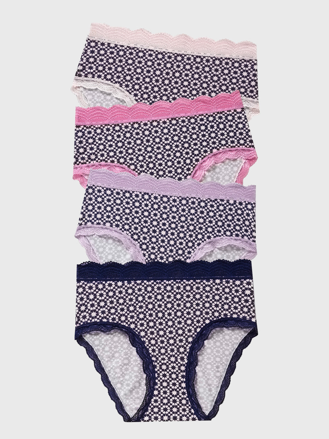 High Rise Brief Four Pack - Mosaic Nights