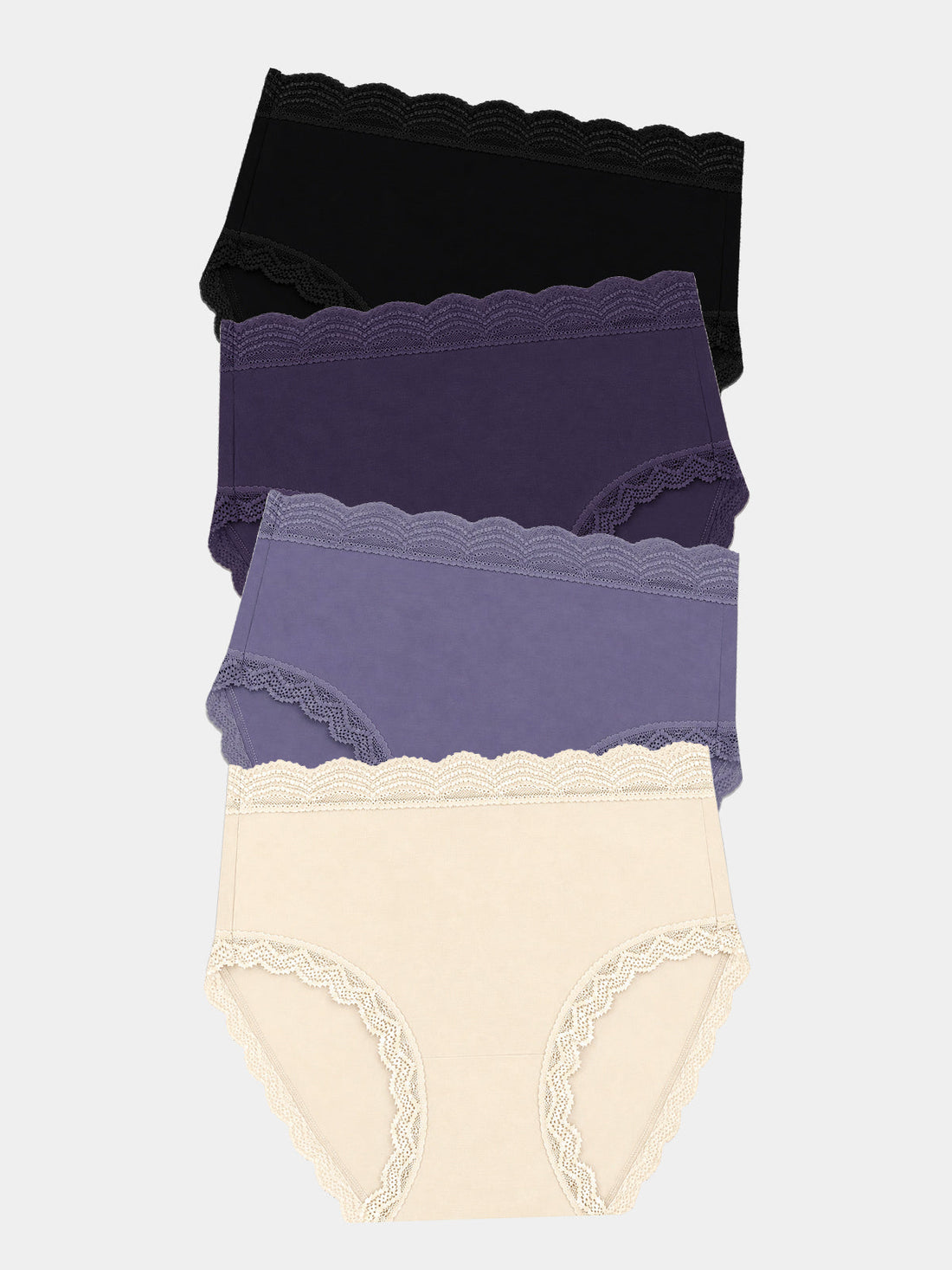 High Rise Brief Four Pack - Night Fog