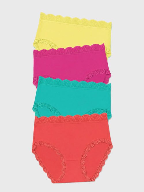 High Rise Brief Four Pack - Paradise Brights