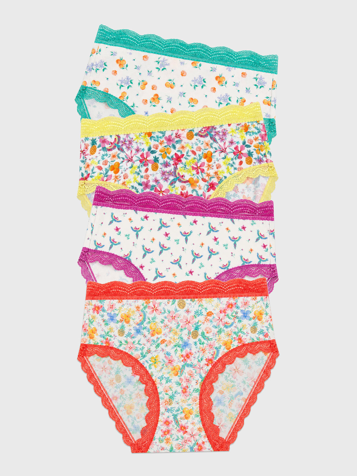 High Rise Brief Four Pack - Paradise Found