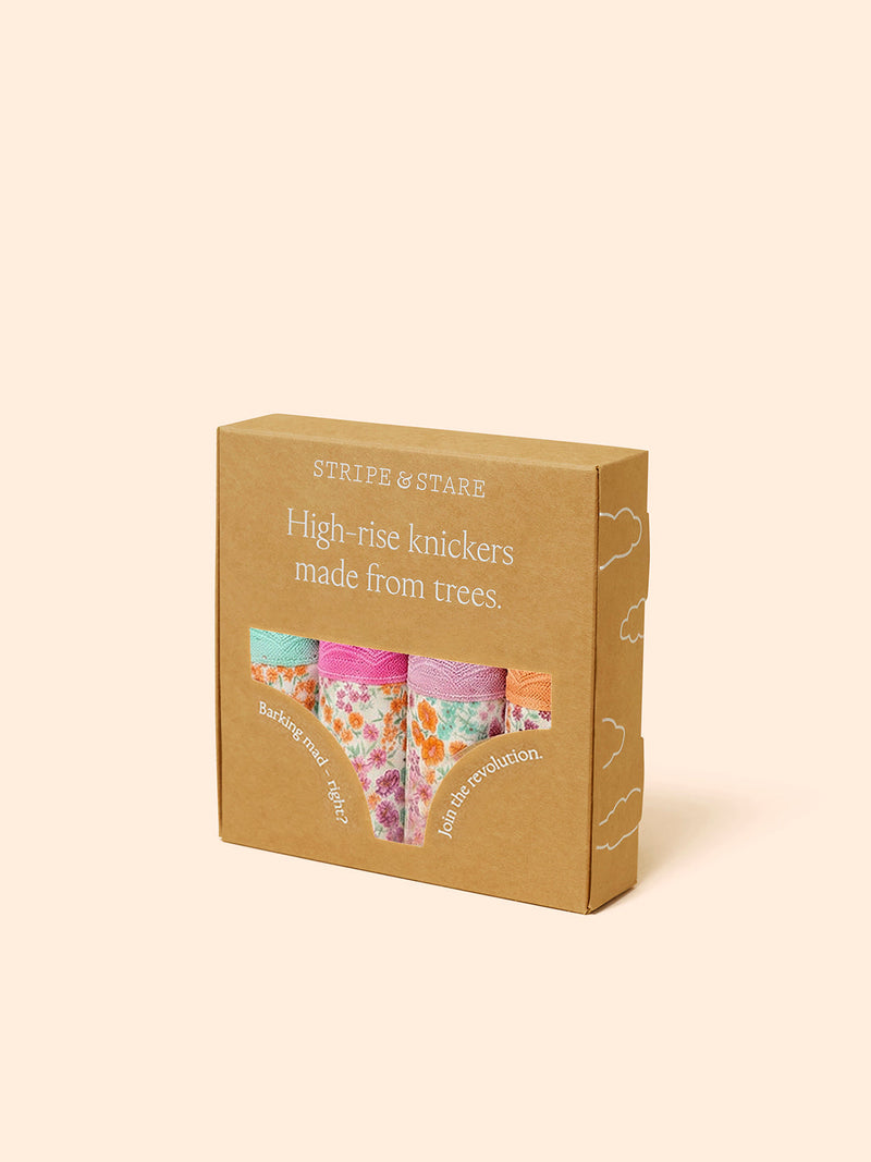 High Rise Brief Four Pack - Sweet Posy