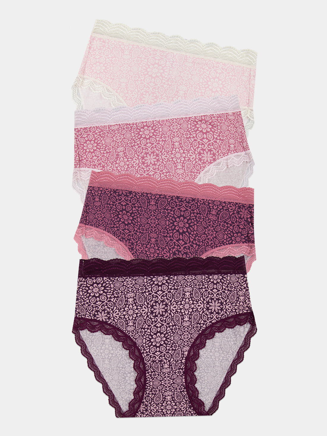 High Rise Brief Four Pack - Arts Floral