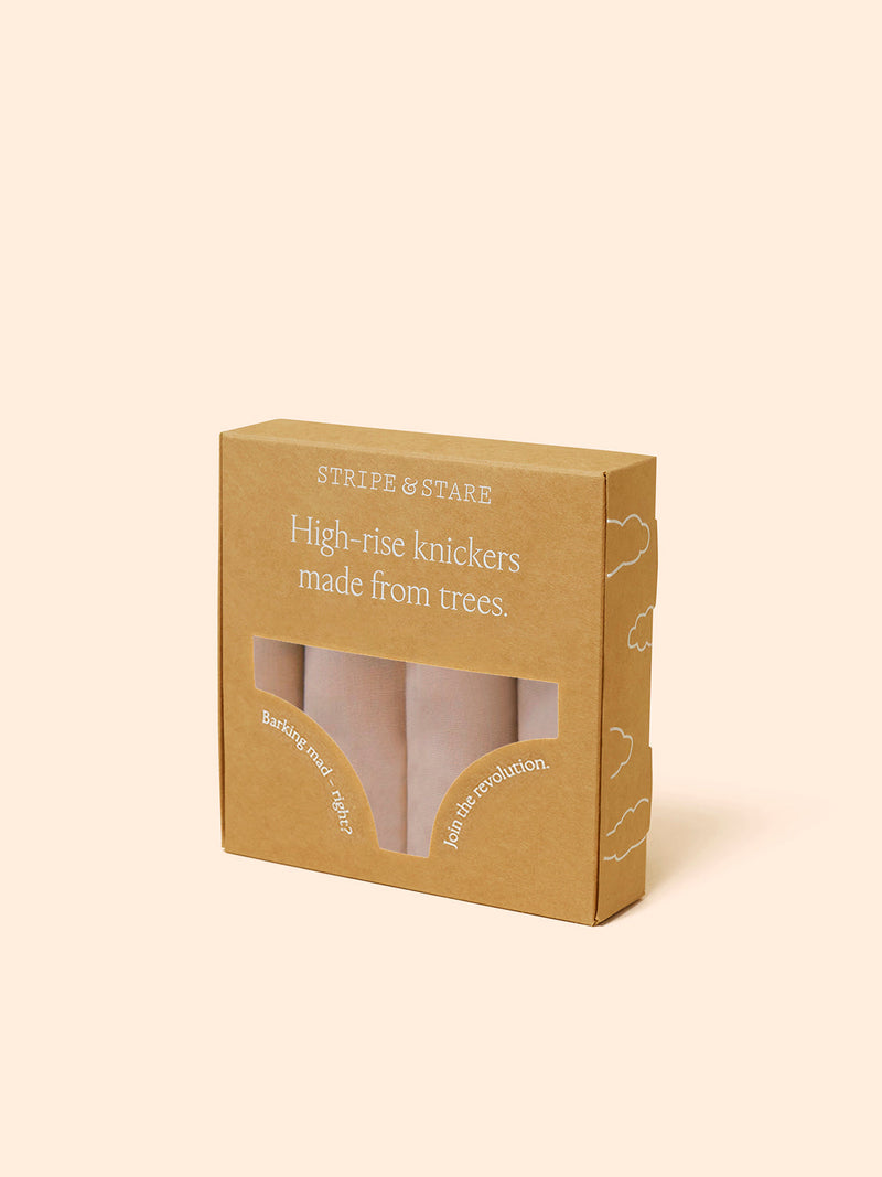 High Rise Brief Four Pack - Latte