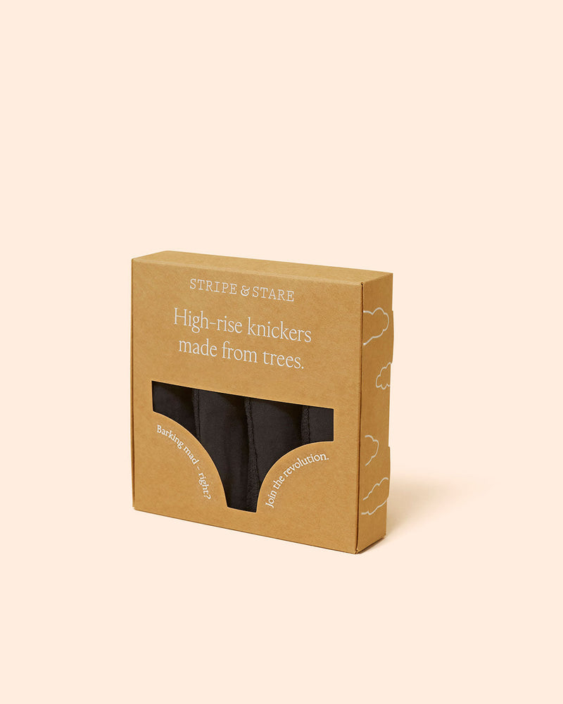 ZigZag Lace High Rise Brief Four Pack - Black