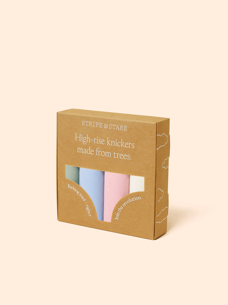 High Rise Brief Four Pack - Eucalyptus Pastels