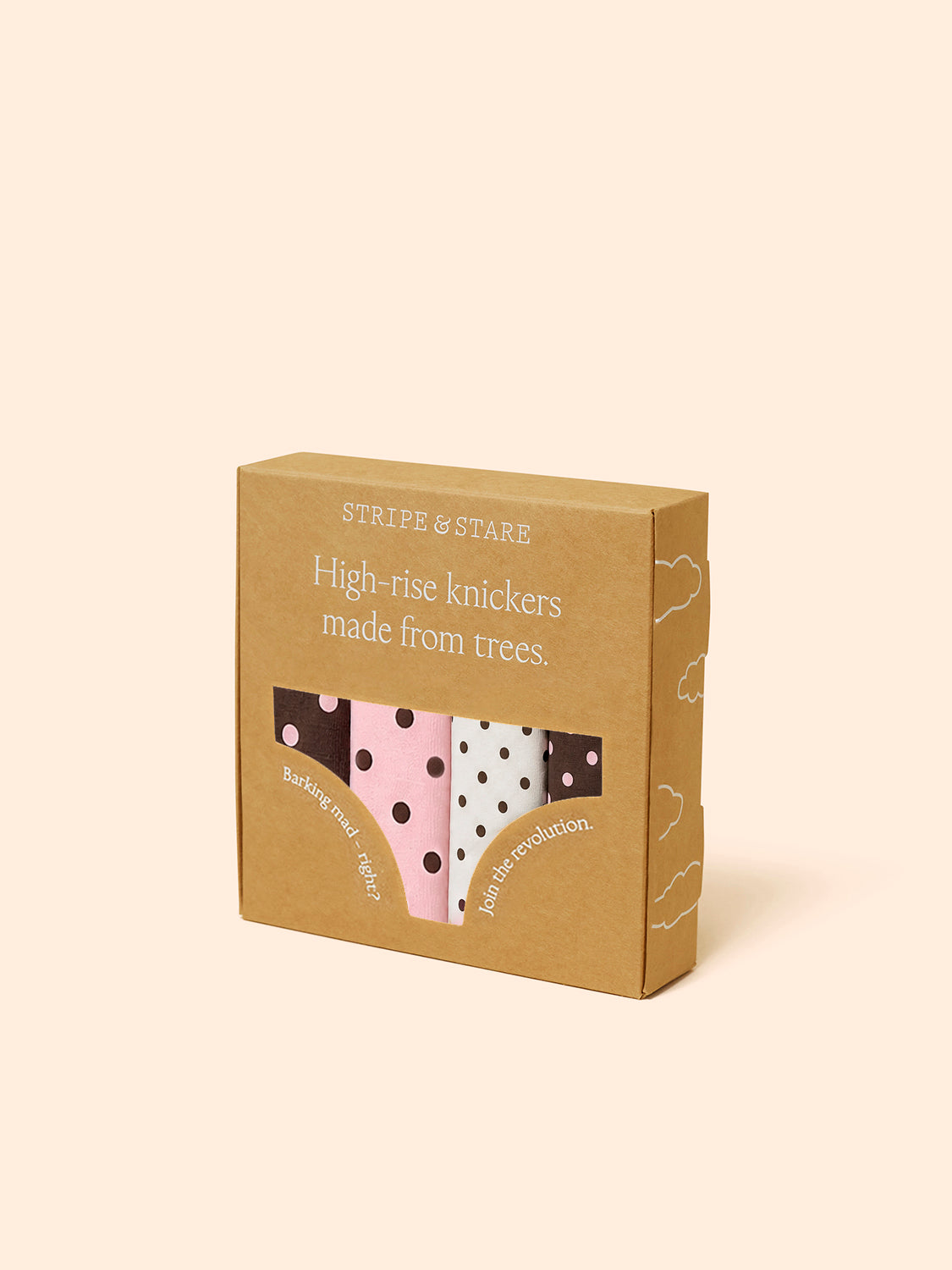 High Rise Brief Four Pack - Neapolitan Polkadot
