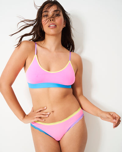 The Original Brief - Hot Pink Block Out Stripe & Stare